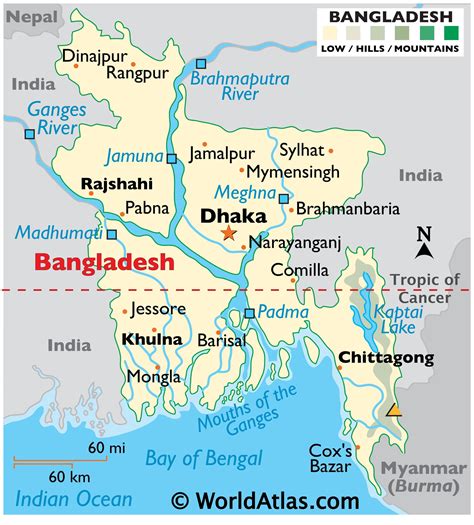 location of bangladesh on map.